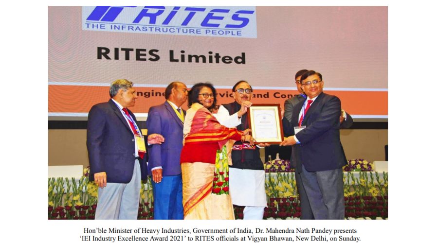 RITES gets IEI Industry Excellence Award 2021